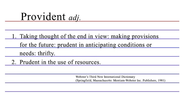 Provident definition